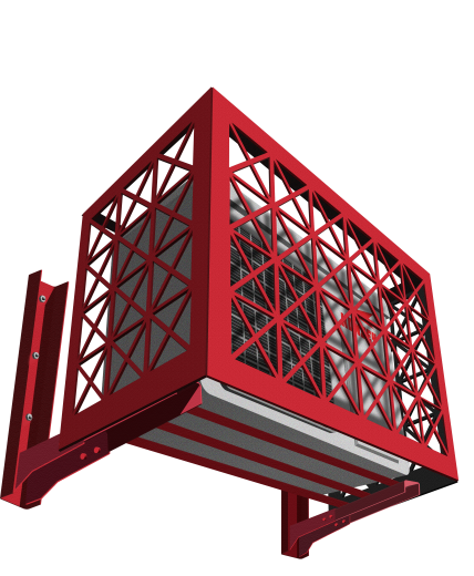 Корзины для кондиционеров с квадратно-треугольной перфорацией RAL3031